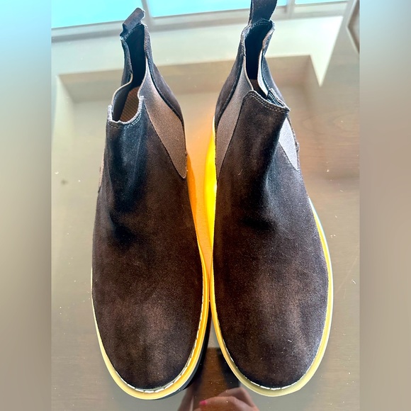 🎱NEW Men’s Suede Boots sz 9🎱#BLACK - Picture 2 of 4